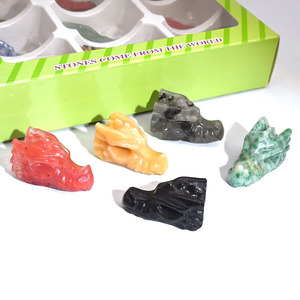 Vente en gros de sculptures de têtes de dragon en pierre de quartz améthyste naturelle sculptée, autres objets artisanaux en cristal - Product Image 4