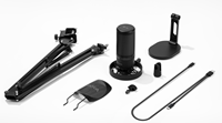 Microphone à condensateur BOYA K3, bras de support pour diffusion en direct, contrôle du volume, du gain et du micro, réduction du bruit par logiciel