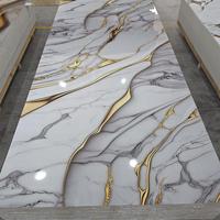 Panneau mural en PVC marbré de haute qualité au meilleur prix, panneau mural en PVC marbré pour la décoration intérieure
