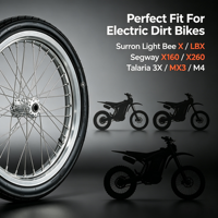 Kit de roues de performance routière 17 pouces pour Surron Light Bee X LBX Supermoto, moyeux en aluminium CNC 7075, jantes en alliage