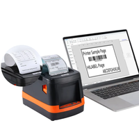 Imprimante thermique compacte 2-en-1 de 3 pouces pour étiquettes et reçus, compatible USB/BT/WiFi, prise en charge des codes-barres 1D/2D, idéale pour l'impression d'étiquettes d'étagères de magasins de jouets