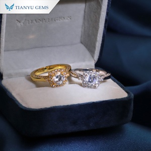 Tianyu Gems Solitaire Round Zircon <b>Copper</b> Ring Gold Silver Plated Wedding Engagement Fashion Jewelry for Women - Product Image 5