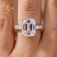 Bague de fiançailles personnalisée en diamant de laboratoire VVS, certifiée IGI, diamant de laboratoire CVD HPHT taille radiant, bague pavée en or 14K 18K, bijoux fins