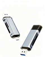 Lector de Tarjetas USB2.0 3.0 2 en 1 Personalizado de Fábrica para Tarjetas SD y TF, Lector de Memoria, Adaptador de Escritura Multitarjeta, Unidad Flash OEM