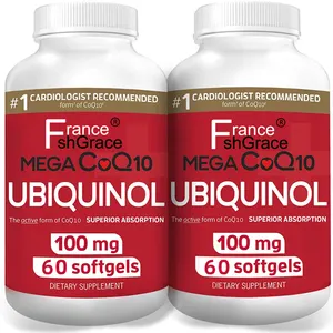 Cápsulas de coenzima q10, ubiquinol, Corazón Saludable, de alta absorción, suministro de fábrica