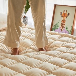 100% dessus de <span class=keywords><strong>matelas</strong></span> en laine <span class=keywords><strong>mérinos</strong></span> biologique housse en coton brut non toxique | <span class=keywords><strong>Matelas</strong></span> ajusté matelassé rafraîchissant naturel - Product Image 4