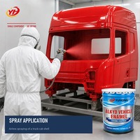 Peinture pour véhicules anti-corrosion, fabricant Yongxing, à base d'alkyde, pour camions et remorques, film résistant, forte adhérence, peinture pour véhicules à base d'alkyde