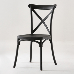 Sedia da <span class=keywords><strong>Cucina</strong></span> Bianca Colorata con Schienale Incrociato in Plastica PP <span class=keywords><strong>per</strong></span> Ristorante, Caffetteria, Casa, Esterni e Ufficio - Product Image 6