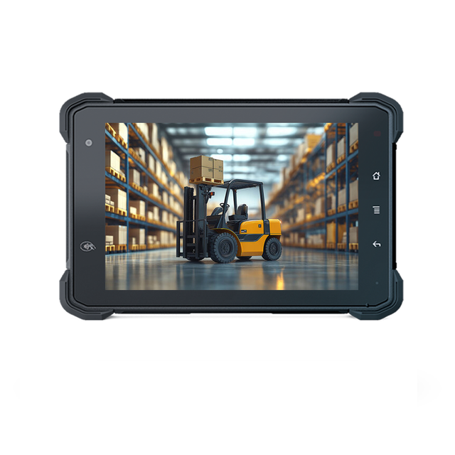 7" Rugged Tablet PC with Android 12 Quad Core IP67 Waterproof Dustproof DC 9-36V ISO7637-2 Protection RS232/USB-C Forklift Mount