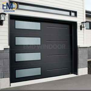 Portes de garage de luxe avec verre givré sans cadre pour patios - Product Image 4