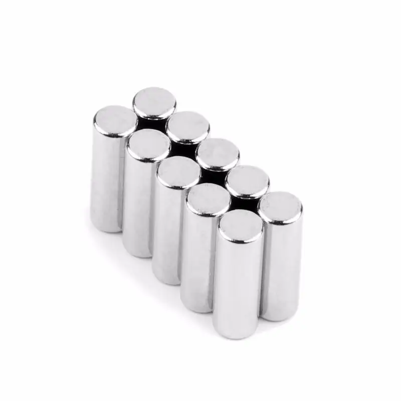 Hoge Kwaliteit Sterke N48 D 4*10Mm Neodymium Staafmagneet Voor Diametraal Gemagnetiseerde Cilinder