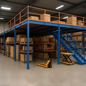 Plateforme de stockage industrielle en acier avec système de rayonnage et capacité de stockage réglable - Product Image 5