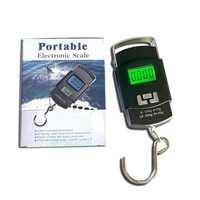 Échelle suspendue numérique Portable 50kg outil de pesage numérique électronique rétro-éclairé vert pour bagages hameçon balance de voyage