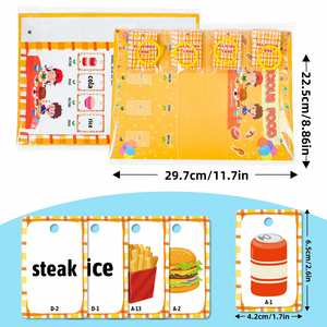Material Didáctico para Jardín de Infancia y Educación en Casa, Tarjetas de Cognición, Juego de Ortografía de Alimentos, Pizarra Interactiva de Aprendizaje - Product Image 5