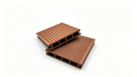 Plancher composite extérieur durable SINKO, directement de l'usine, moderne, antidérapant, à trous carrés et ronds, pour jardin et bord de piscine