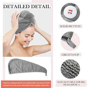 Gorro <span class=keywords><strong>de</strong></span> Spa Personalizado con Logotipo, Absorbente <span class=keywords><strong>de</strong></span> Agua, Tipo Waffle, <span class=keywords><strong>de</strong></span> Microfibra, Secado Rápido, Turbante para el Cabello, Toalla Envolvente - Product Image 3