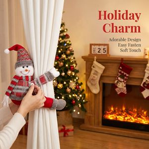 Factory-direct Christmas Fabric Curtain Decor Cartoon Doll-shaped <b>Tiebacks</b> Window Display Home Accents Festive Gift 14 Years - Product Image 2