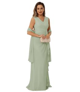 <span class=keywords><strong>Robe</strong></span> de Soirée en Mousseline Col en V Grande Taille <span class=keywords><strong>pour</strong></span> <span class=keywords><strong>Mère</strong></span> de <span class=keywords><strong>la</strong></span> Mariée et <span class=keywords><strong>du</strong></span> <span class=keywords><strong>Marié</strong></span> Tenue de Mariage - Product Image 1