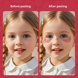 Adesivi per Tatuaggi Temporanei Impermeabili per Bambini a Tema Pasquale, Forme Geometriche Stampate a Trasferimento d'Acqua per Viso e Feste - Product Image 4