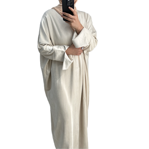 Abaya <span class=keywords><strong>Cardigan</strong></span> Épaisse et Élégante pour Adultes, Respirante et Antistatique pour l'Automne/Hiver - Product Image 1
