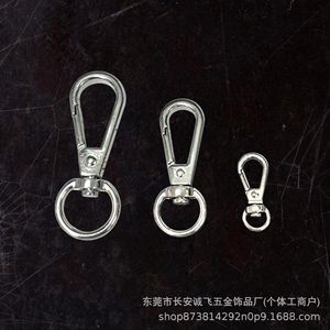 Zinc Alloy Metal Keychain Swivel <b>Snap</b> <b>Hook</b> 24mm 32mm 41mm 53mm Round Shape Bag Hardware Accessory - Product Image 4