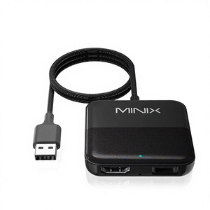 MINIX Car <span class=keywords><strong>TV</strong></span> Mate Adaptor Multimedia HD CarPlay Berkabel dengan Wi-Fi 2.4GHz 802.11n USB Tipe A/C Model CA361 untuk Laptop Gaming - Product Image 1