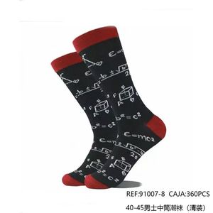 Calcetines de Media Pantorrilla para Hombre, Tallas 40-45, Estampado Matemático, Uso Casual - Product Image 3