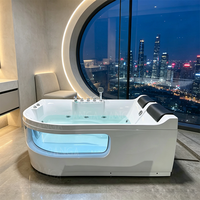 Baignoire Spa Jacuzzi 2 Personnes avec Jets Hydromassants et Kits de Massage Intérieur