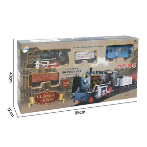 Shantou Chenghai vente chaude nouveau <span class=keywords><strong>train</strong></span> électrique ensemble avec vapeur 650 cm orbite <span class=keywords><strong>Train</strong></span> jouets classique piste voiture éducatif pour garçons - Product Image 2