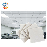 Plafond en PVC carré moderne, classe A, ignifuge, résistant à l'humidité, pour appartement, centre commercial, hôtel, hôpital, gymnase, atelier, supermarché