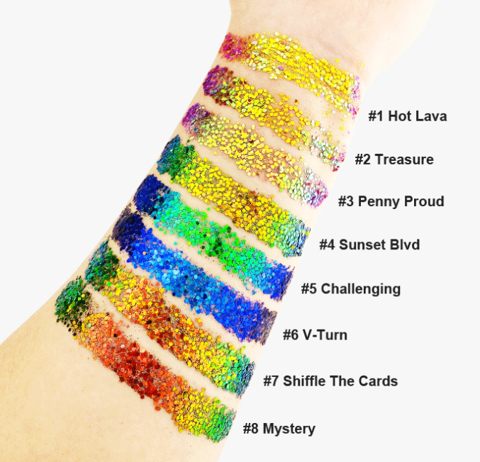 Метка частного назначения тени для век с блестками Гель Одиночная упаковка коробка 8 видов цветов пигментированные Хамелеон блестящие тени для век макияж