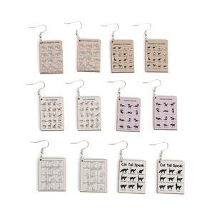 Pendientes de Botón Semi-gestionados, Ecológicos, Estilo Europeo Americano, Rectangulares, Chapados en Oro de 10K, Clásicos, Unisex, Regalo Mairi - Product Image 2