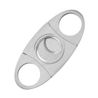 Portable En Acier Inoxydable Double Lame Ouverte Cigare Cisaillement Sharp Tout Acier Couteau À Cigare pour Fumer Accessoires et Outil De Coupe