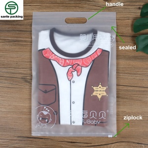 Italy Eco Friendly Resealable Baby Clothes Set Ziplock Packaging Bags With Handle - Product Image 2