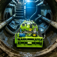 Robot de dragage submersible haute pression pour l'élimination des sédiments dans les conduites de canalisations