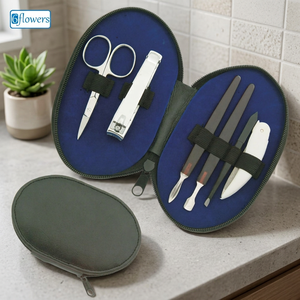 Stainless Steel Nail Kit With Clipper Scissor File Portable Manicure Set In Zippered <b>Bag</b> - Product Image 3