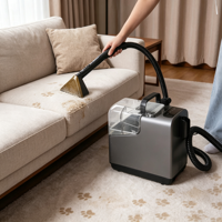 Nettoyeur vapeur pour tapis adapté aux animaux domestiques, aspiration puissante ≥12KPa, chauffage en 30s, longue portée de travail pour tissus d'intérieur