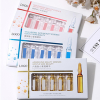 Sérum Ampoule Liquide Hydratant Anti-Âge et Anti-Rides à l'Acide Hyaluronique, Soin Visage Blanchissant, Marque Privée OEM, pour Tous Types de Peau