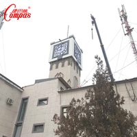 Jam Dinding Eksterior Raksasa Tahan Air dengan Sinkronisasi Waktu Satelit GPS, Jam Dinding Gedung Besar dengan Penerangan Malam