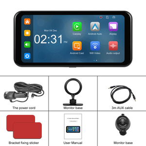 Radio para <span class=keywords><strong>Auto</strong></span> Portátil Podofo de 6.25 Pulgadas con Pantalla Inteligente, Reproductor Inalámbrico con Carplay y Android <span class=keywords><strong>Auto</strong></span>, WiFi, 4K, BT, FM - Product Image 6