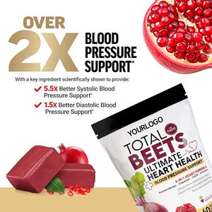 Fornitura di fabbrica Private Label barbabietola Gummies estratto di semi d'uva vitamine sostenere la salute cardiovascolare integratori alimentari - Product Image 4