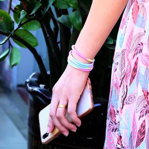 جديد تصميم الشعر العلاقات مطاطا الشعر قوس قزح الأربطة المطاطية متعدد الألوان الشعر حبل - Product Image 4