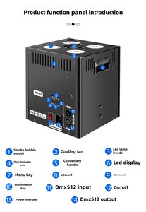 Bằng sáng chế-Thiết kế sân khấu đám cưới bong bóng máy với <span class=keywords><strong>DMX</strong></span> điều khiển và từ xa không dây mới nhất mô hình vật liệu kim loại - Product Image 4