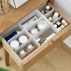 5 pièces en plastique bricolage organisateur de stockage diviseurs de <span class=keywords><strong>tiroir</strong></span> réglables pour chaussettes sous-vêtements maquillage cuisine commode salle de bain armoire outils - Product Image 5