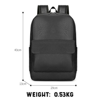 Nouveau sac d'école personnalisé de voyage en cuir PU durable et imperméable pour hommes sac à dos pour ordinateur portable d'affaires décontracté et sportif pour étudiants