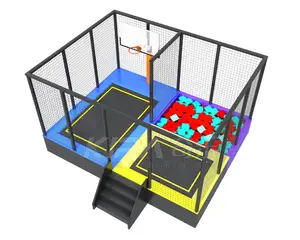 Parc de trampolines le plus vendu petit <span class=keywords><strong>trampoline</strong></span> d'intérieur pour enfants avec filet de protection pour centre commercial - Product Image 1