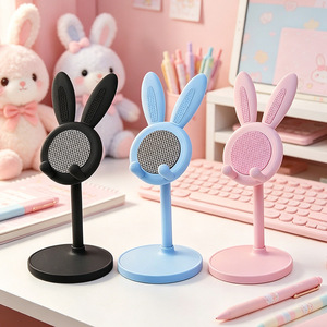 Rabbit Phone <b>Stand</b> Adjustable Desktop Holder For <b>Tablet</b> Phone Support Pink Blue Black Plastic <b>Stand</b> - Product Image 3