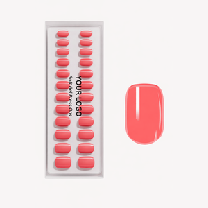 Puntas de <span class=keywords><strong>Uñas</strong></span> de Gel Suave Color <span class=keywords><strong>Coral</strong></span>, Libres de HEMA, Ligeras, en Caja con Blister, <span class=keywords><strong>Uñas</strong></span> Artificiales, <span class=keywords><strong>Uñas</strong></span> Postizas - Product Image 1