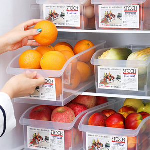 Fridge Storage Box Rectangle Plastic Lid With Labels For Food Refrigerator Organizer - Product Image 2