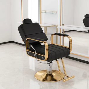 Sillón de Salón de Belleza Moderno de Lujo, Muebles en Oferta para Peluquerías, con Plataforma Elevadora Giratoria para Cortar el Cabello, Ideal para Hoteles y Baños - Product Image 1
